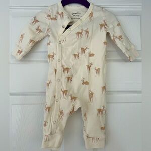 Pehr Playsuit, Deer Illustration, 3-6 months EUC